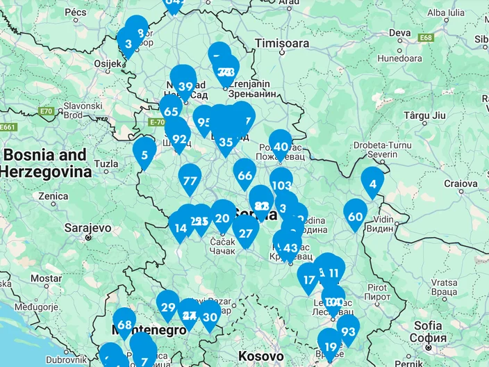Distributors map Serbia KI
