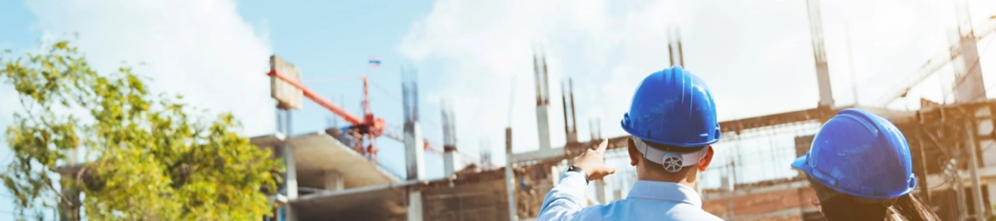 Content Two People on a building site