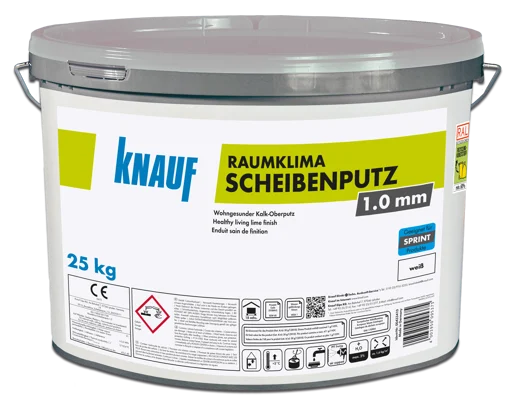 Knauf - Raumklima Scheibenputz 1.0 - Raumklima Scheibenputz 1,0mm 25kg Eimer