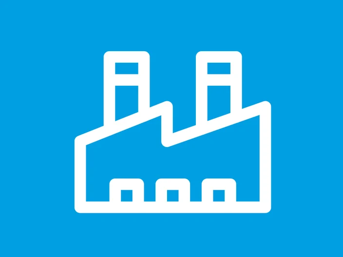Blue Factory Icon