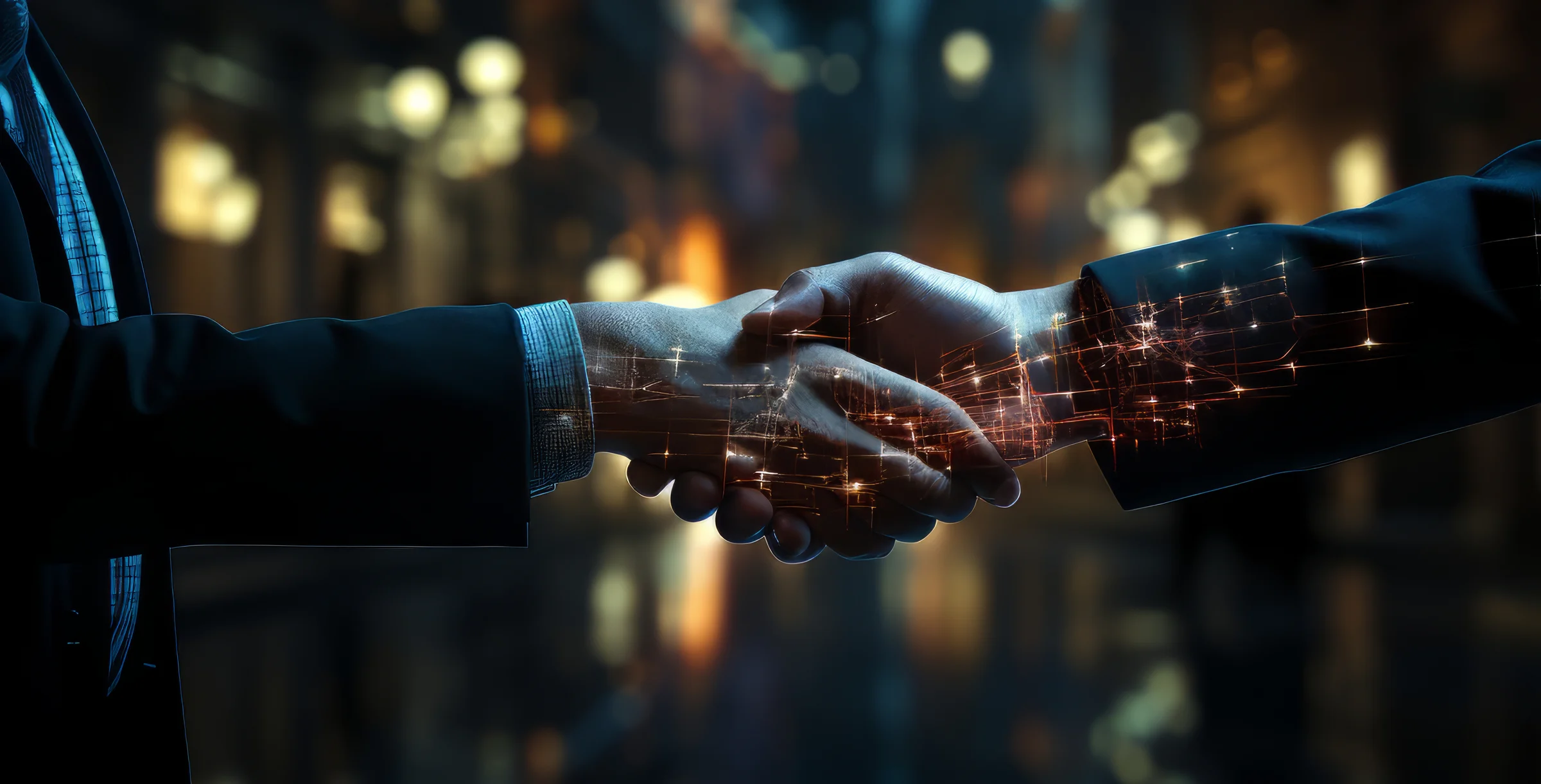 Futuristic Handshake