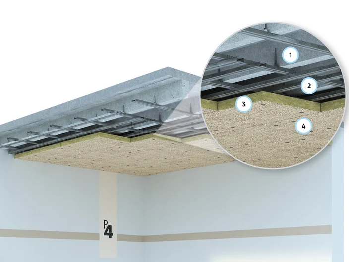 Anwendungsskizze Tiefgarage mechanische Befestigung