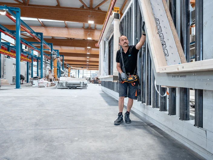 Knauf Elements Produktion Holztafelbau 2