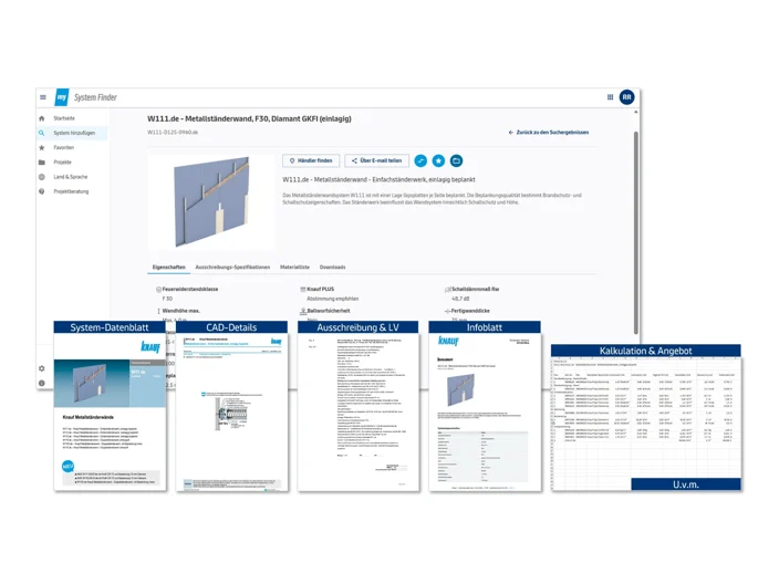 Systemfinder-Technical documents neues Frontend
