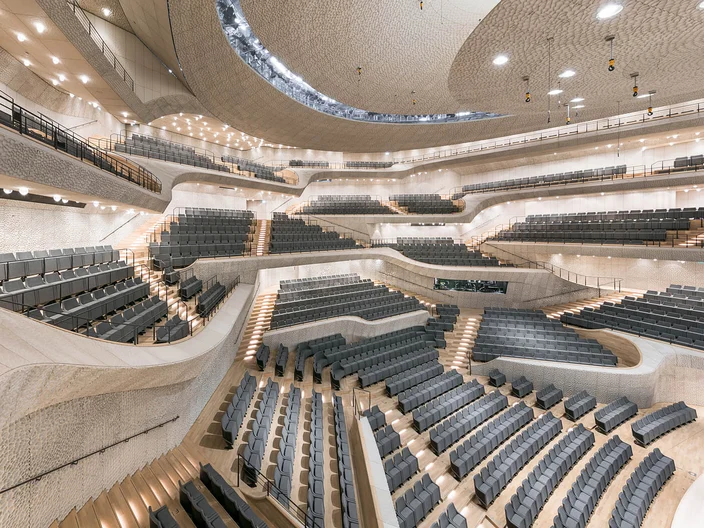 Referenz Elbphilharmonie Hamburg Innenansicht Sitzplätze