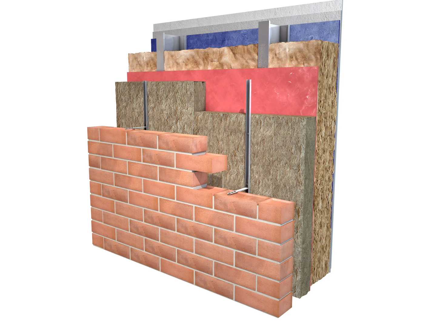 Knauf-Insulation-Rainscreen-Steel-Frame-With-Masonry-2