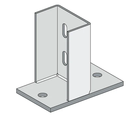 Knauf - Befestigungskit (Deckenschürzen)/ Brüstungen, geschweißt - Stützenfuß UA75
