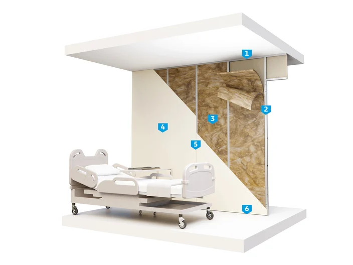 Cloison separative hopital