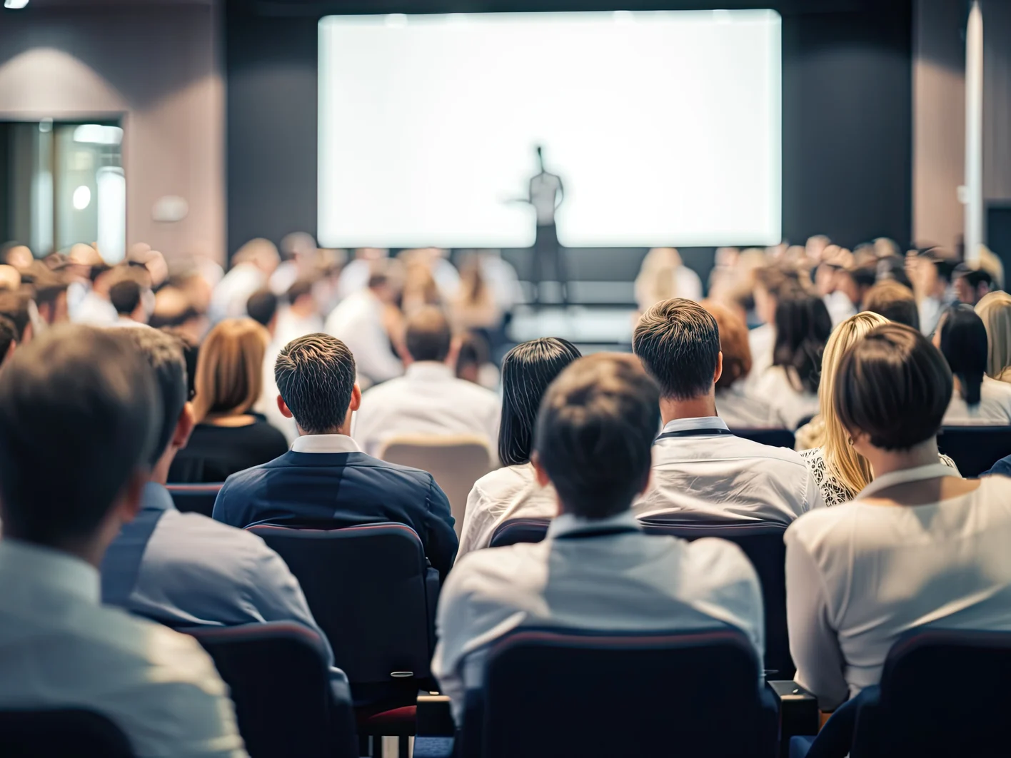 business hall conference event talk giving speaker meeting lecture