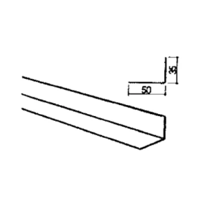 Knauf - Profil L cu aripi inegale, zincat - Imagine-profil-cornier-aripi-inegale-zincat
