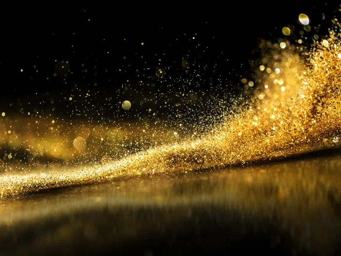 glitter lights grunge background, gold glitter defocused abstrac