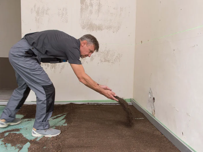 Grindų klojimas su Brown plokštėmis - Biraus sluoksnio irengimas 12