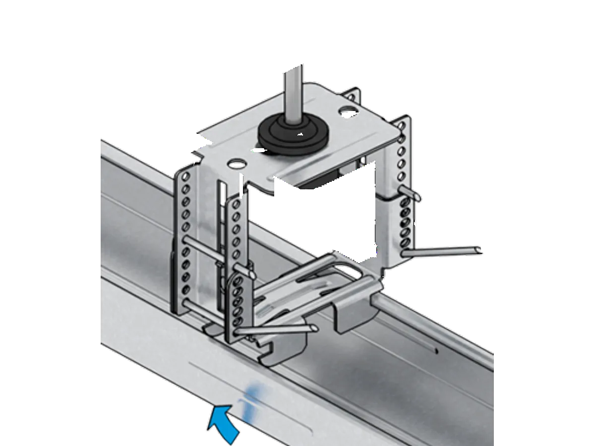 Knauf - Suspension directe acoustique prépliée réglable - Suspension directe acoustique prépliée réglable - Mise en oeuvre