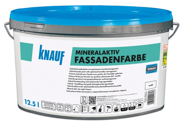 Knauf - MineralAktiv Fassadenfarbe - MineralAktiv Fassadenfarbe 12,5L weiß Eimer 10spr