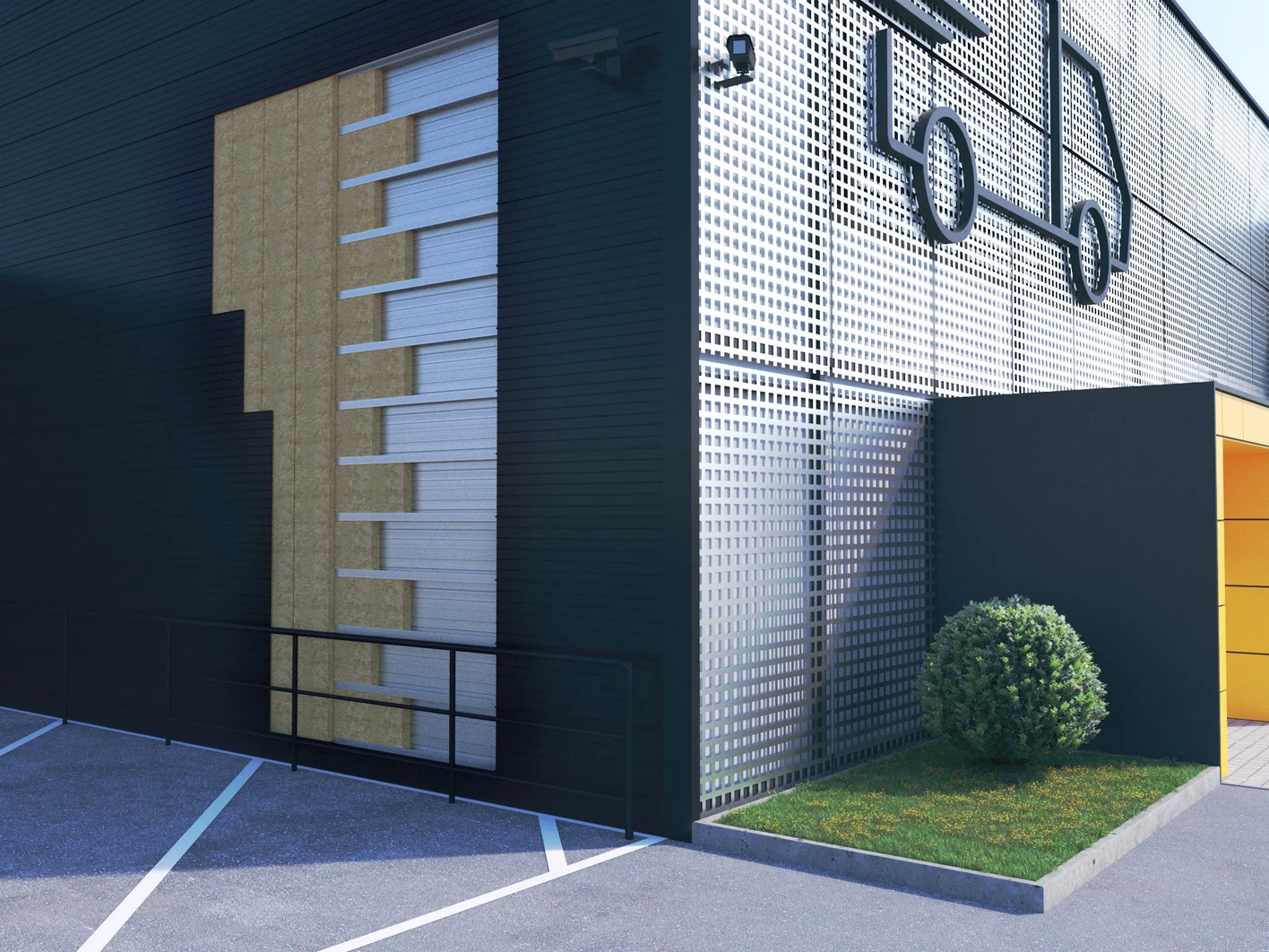 City App - Warehouse - Metal facade