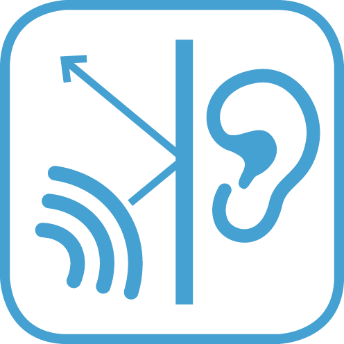 Piktogramm Sound-insulation_Blue-white