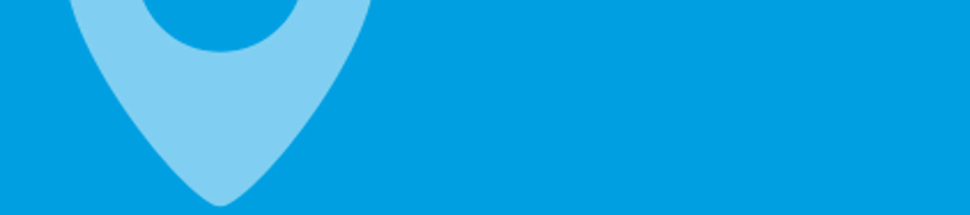 Dealer Locator drop on blue background