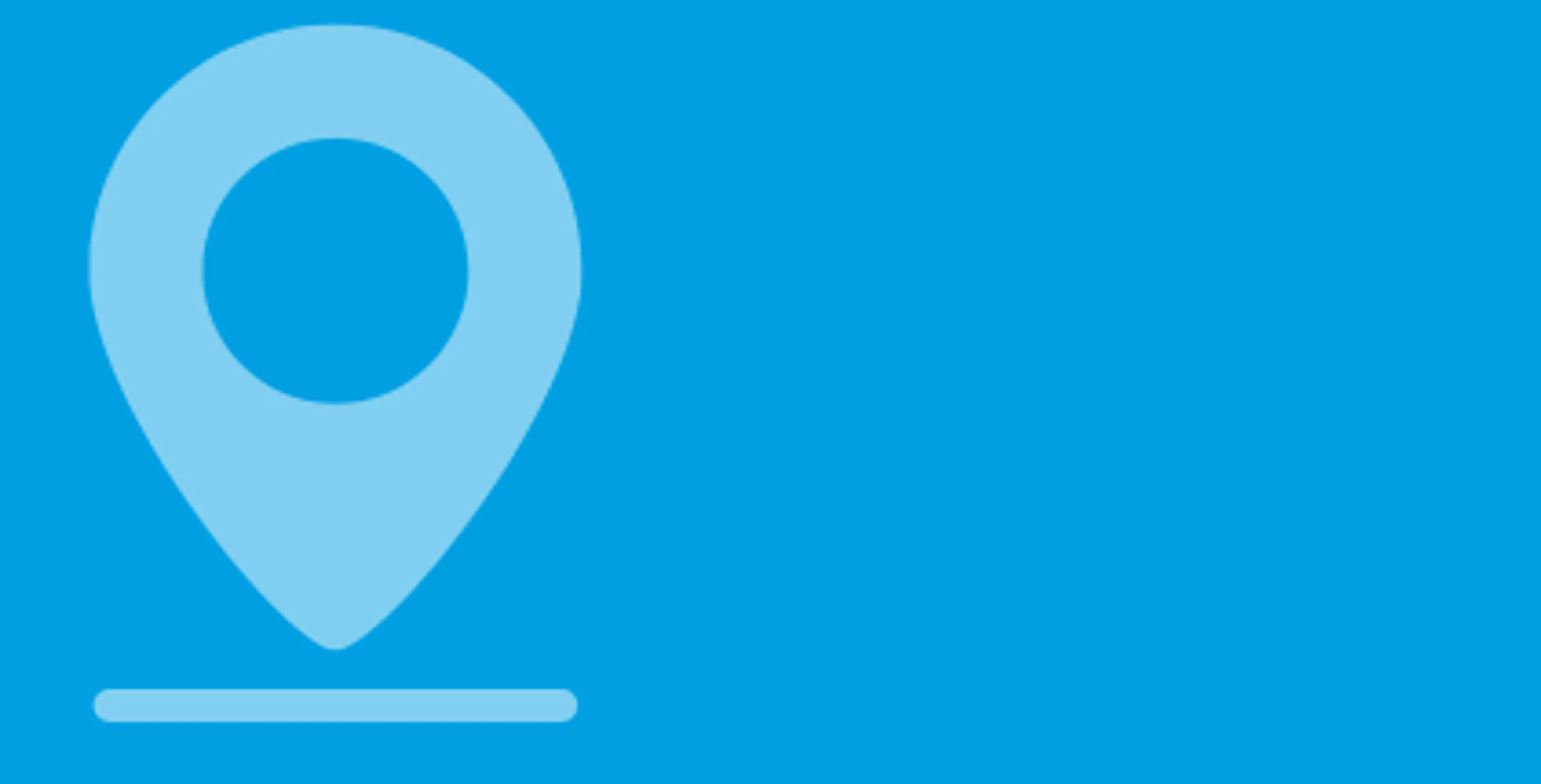 Dealer Locator drop on blue background