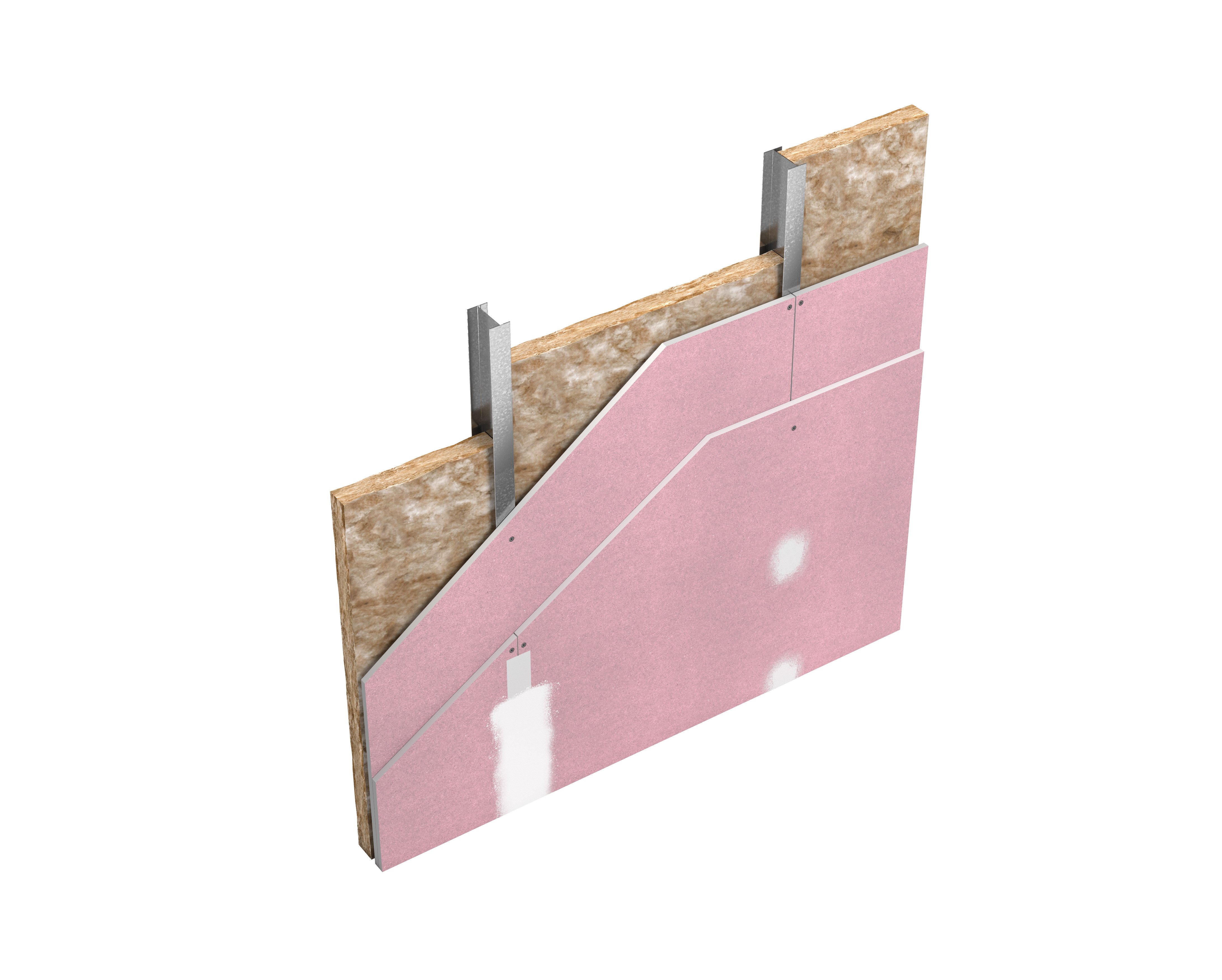 Single I Stud - 2 Layer Firepanel Insulation without wall