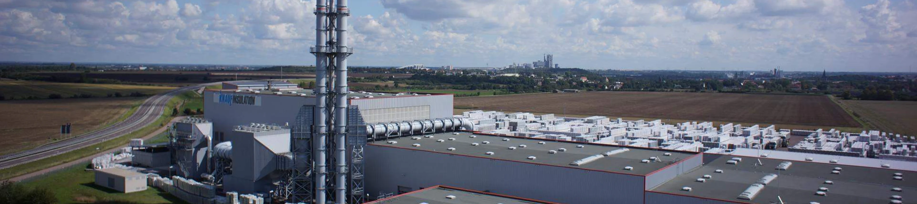Knauf Insulation Werk Bernburg Glaswolle Luftaufnahme