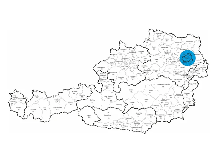 Oliver Zirkler - Planungsunterstützung für Großraum Wien - Landkarte