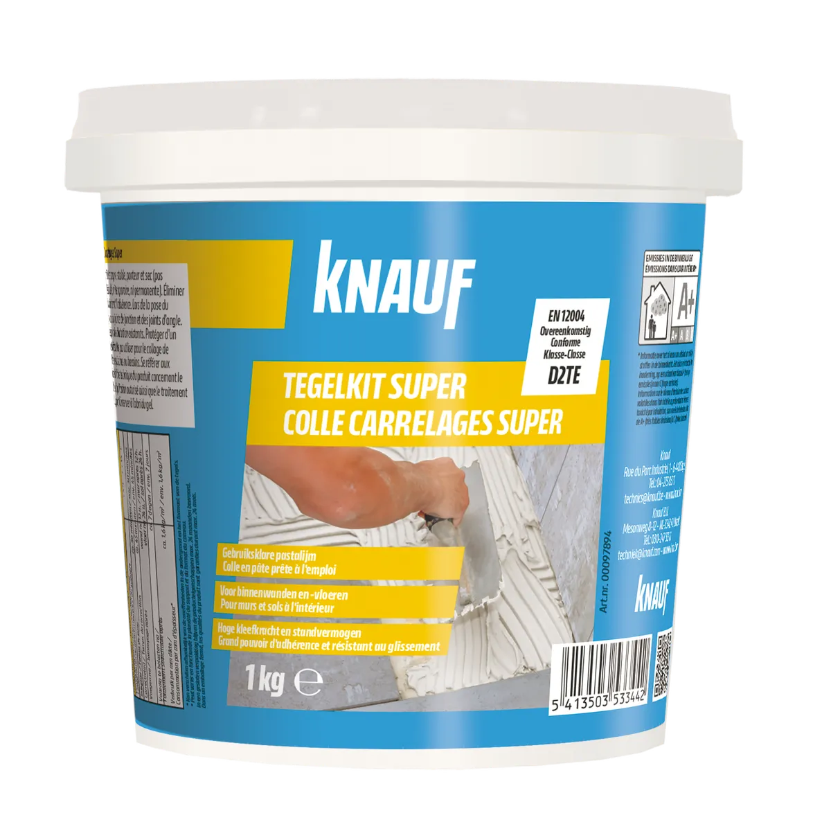 Knauf - Colle carrelages Super - Colle carrelage Super 1kg_PACK-PROD_C1N1