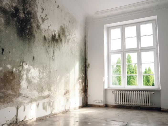 Allergic to mold, old dirty wall.