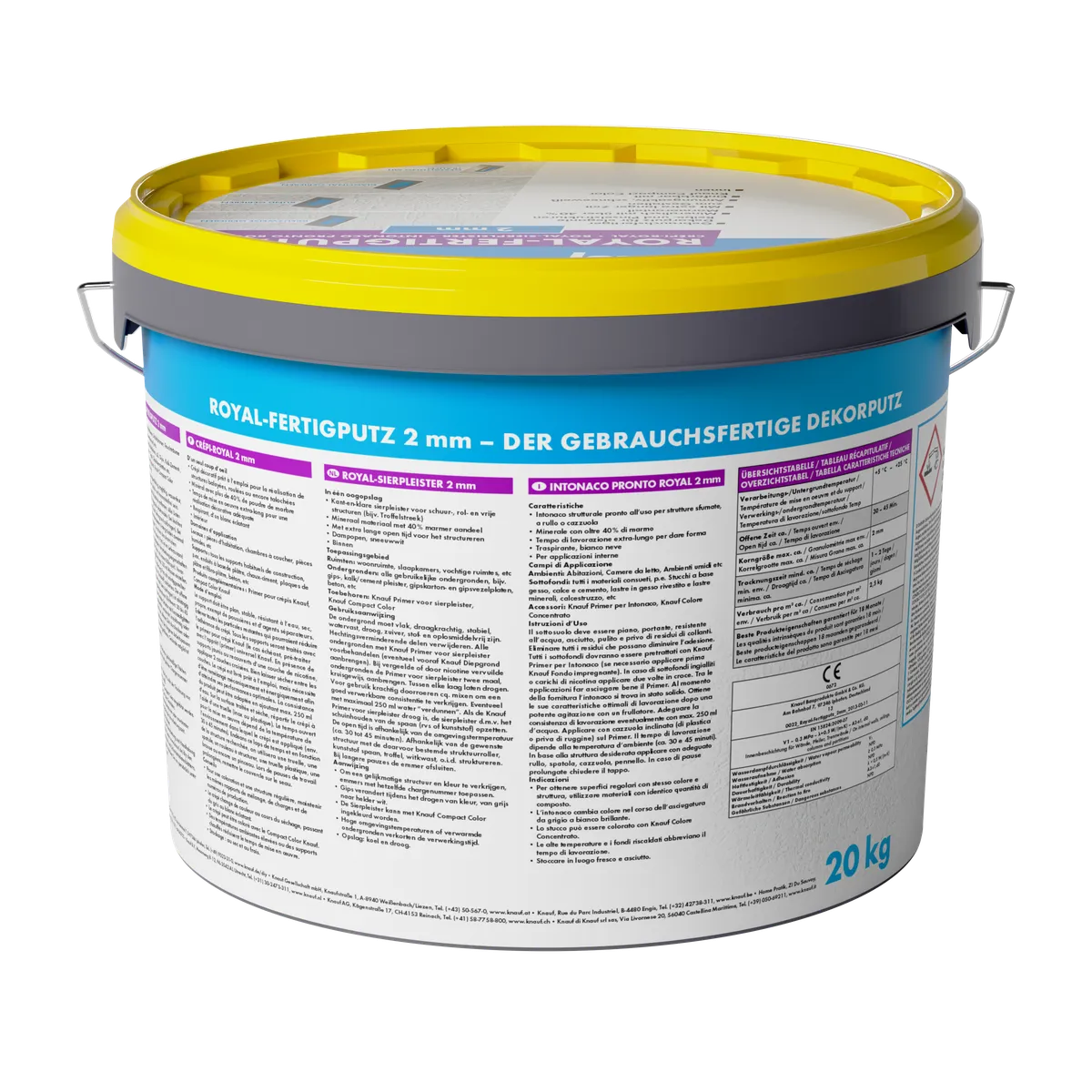 Knauf - Royal-Fertigputz 2 mm - 4006379051830_Royal-fertigputz-2mm_back_20kg