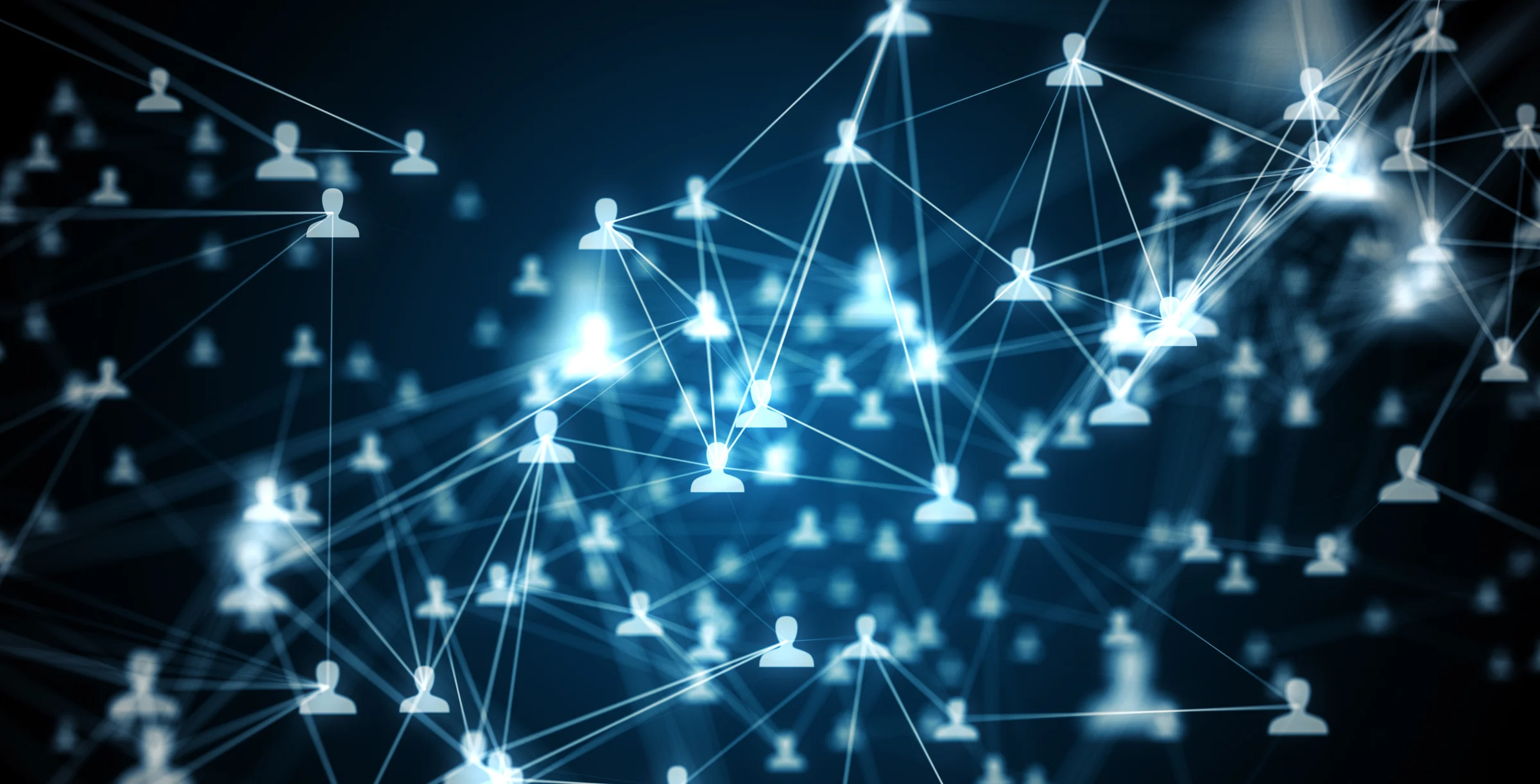 3d illustration connecting people on the internet, social network connection