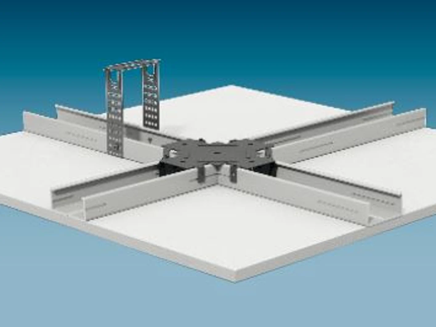 D 113 - Tavane cu structura de sustinere metalica din profile CD 60 montate la acelasi nivel