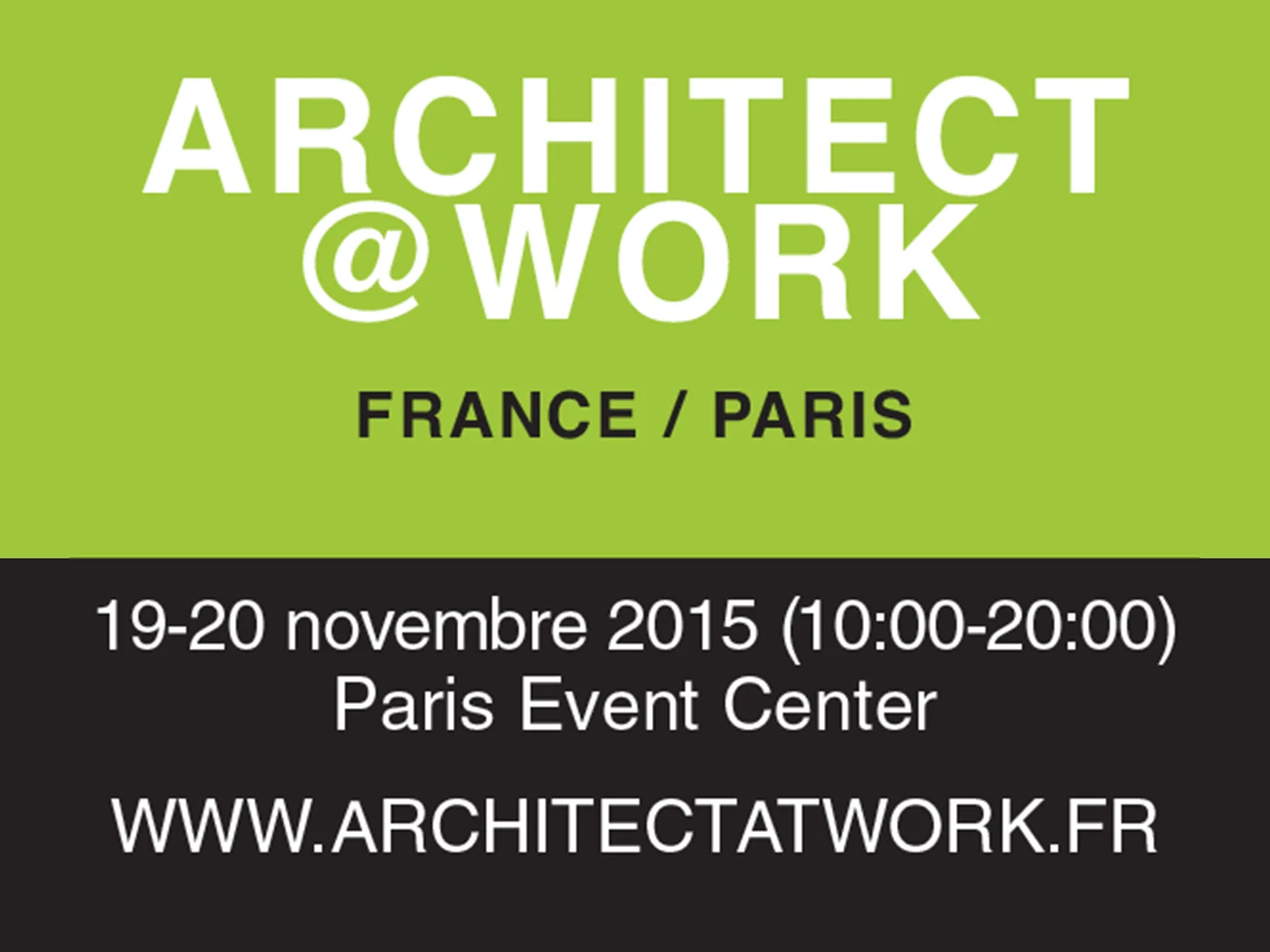 architect at @ work france paris novembre 2015