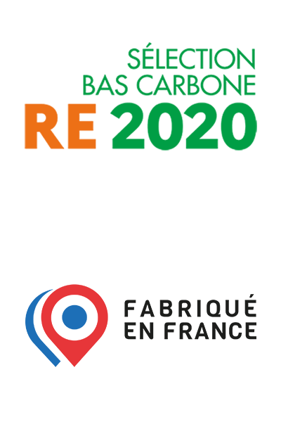 logos bas carbone et fabrique en France