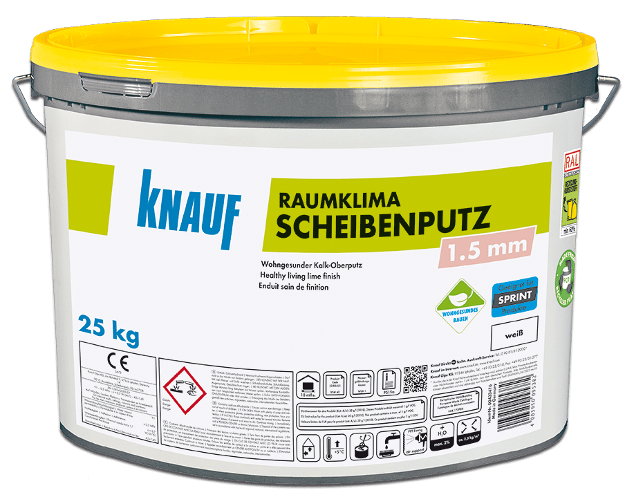 Raumklima-Scheibenputz 1,5mm Jeto180