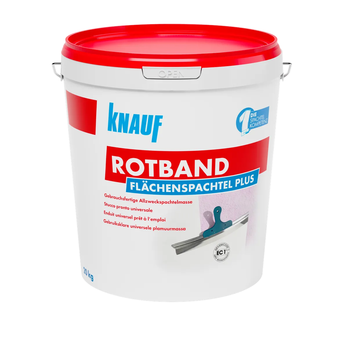 Knauf - Rotband Flächenspachtel Plus - Rotband-Flaechenspachtel-Plus_20-kg