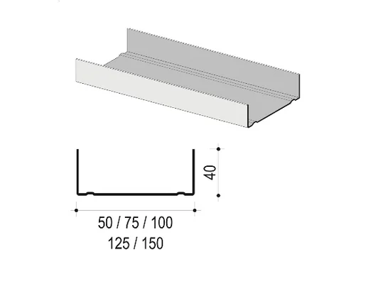Knauf - UW profil 125/40/0,6 - Profil UW