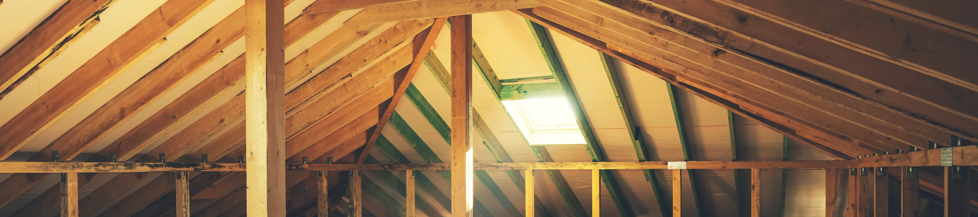 house attic construction wooden roof beam frame