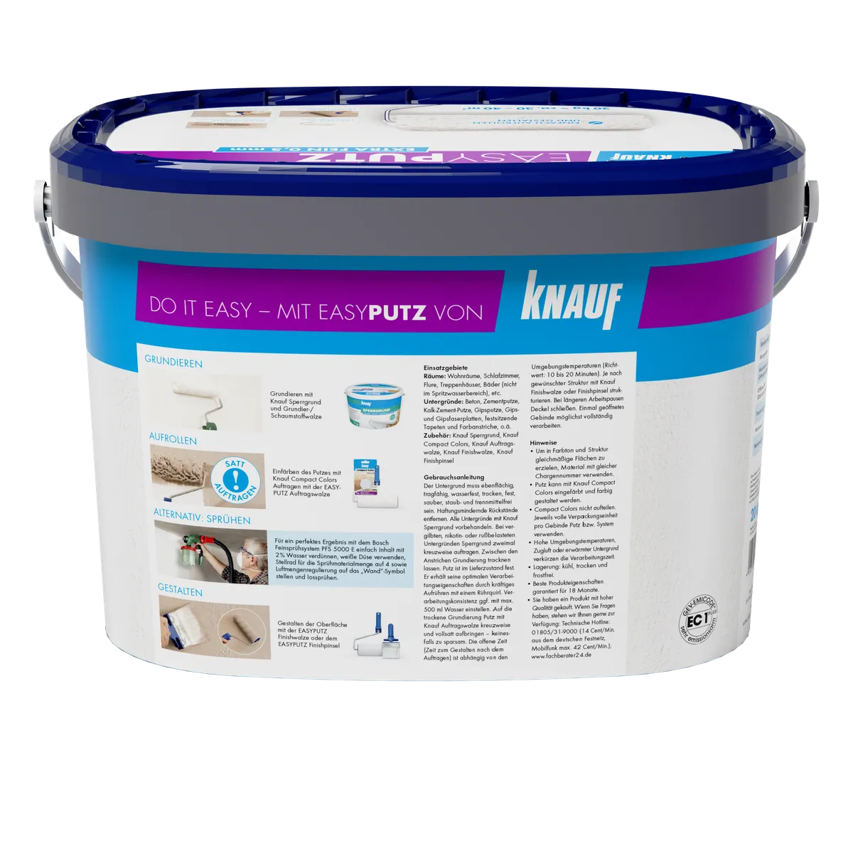 Knauf - EASYPUTZ 0,5 mm - 4006379143597_Easyputz-0-5mm_back_20kg