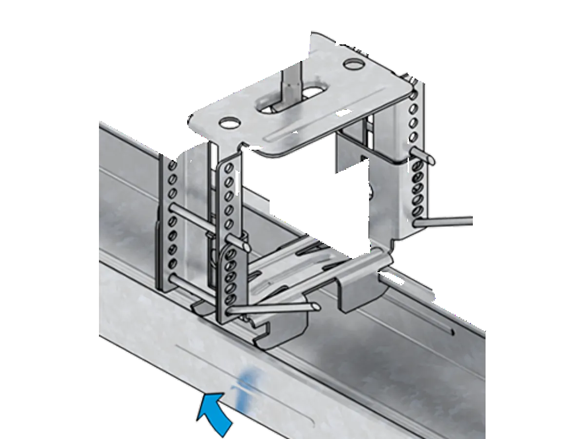 Knauf - Suspension directe prépliée réglable pour CD 60/27 - Suspension directe prépliée réglable - Mise en oeuvre