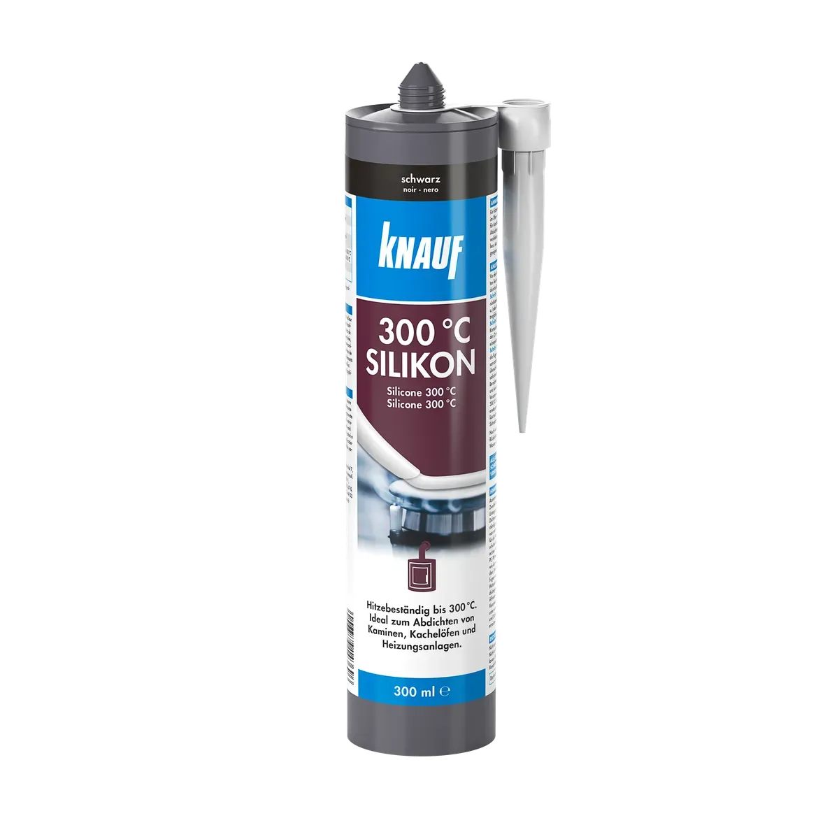Knauf - 4006379143696_300Grad-Silikon_front_300ml_schwarz