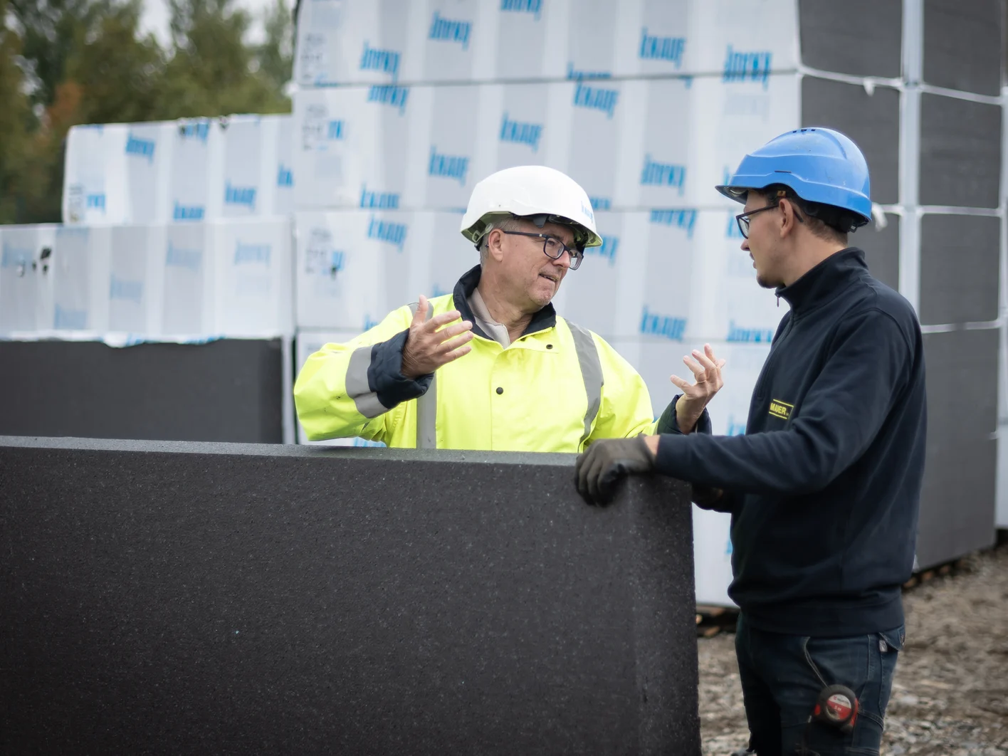 Chantier Collège François Villon à Mulhouse Isolant Knauf XTherm dalle portée RC30 