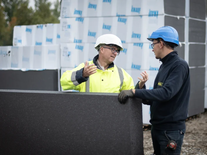 Chantier Collège François Villon à Mulhouse Isolant Knauf XTherm dalle portée RC30 