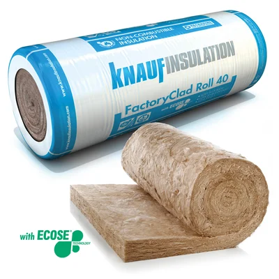 Knauf - FactoryClad Roll 40 (Uncut) - Knauf Insulation FactoryClad Roll 40-Image-U