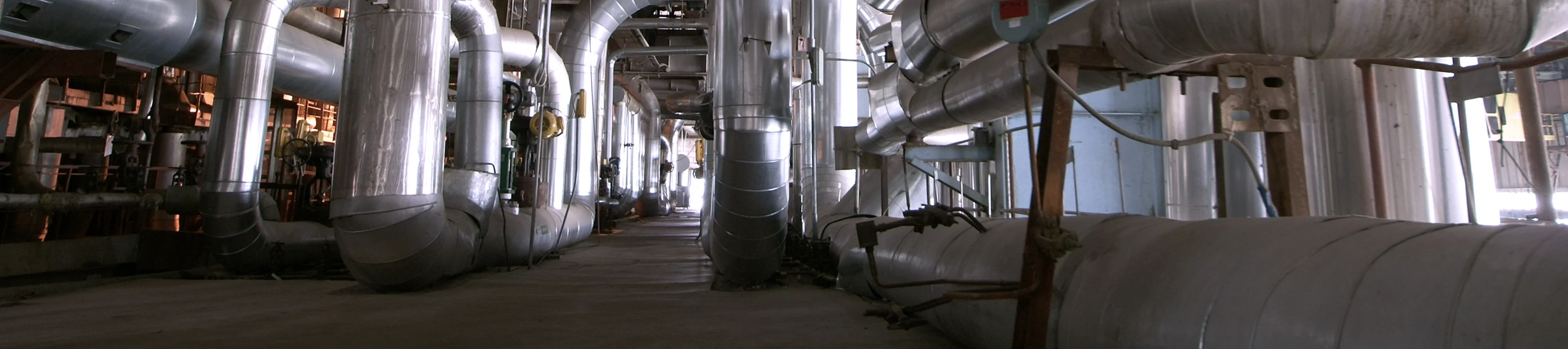 HVAC Pipes in a warehouse