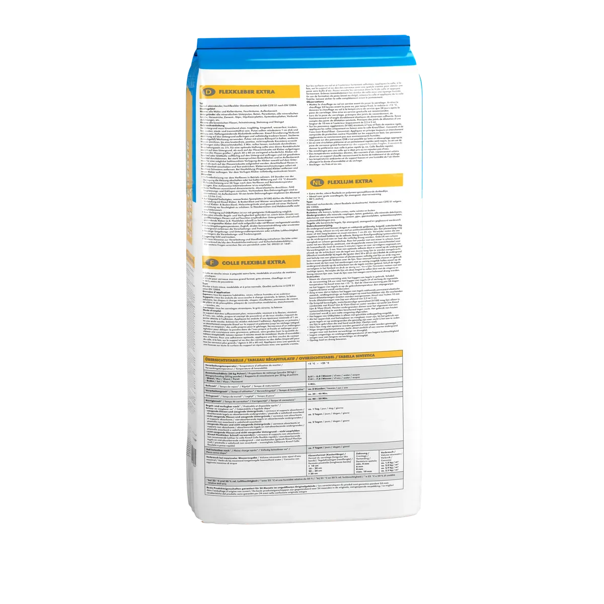 Knauf - Flexkleber eXtra - 4006379147984_Flexkleber-Extra_back_20kg
