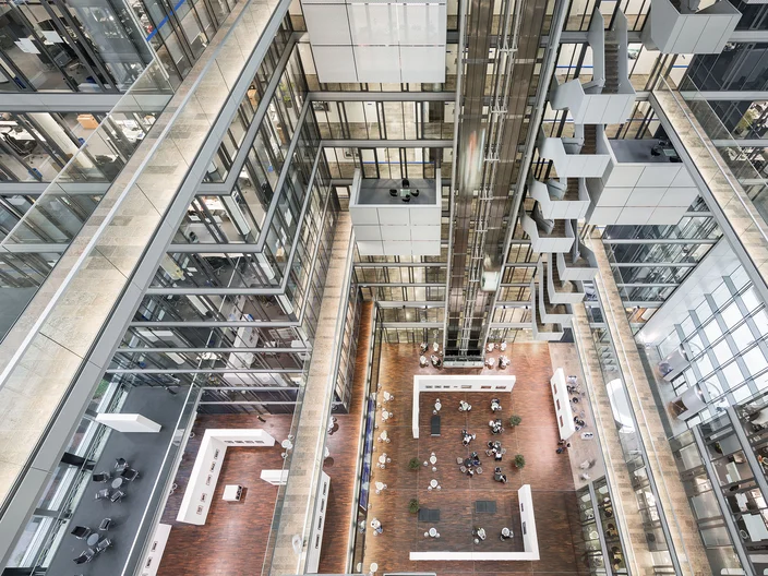Referenz The Cube Eschborn Innenansicht Foyer