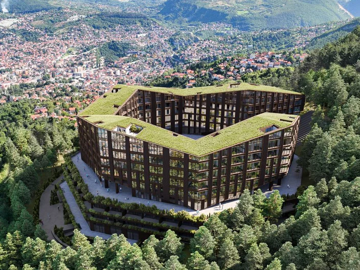 Roof Gardens Sarajevo - Aerial View