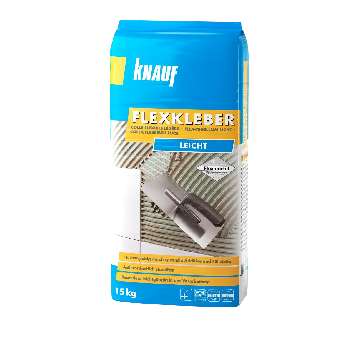 Knauf - 4006379139477_Flexkleber-Leicht_front_15kg