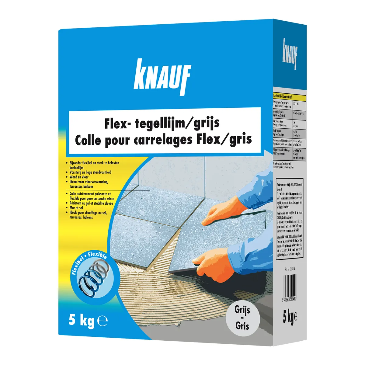 Knauf - Colle pour carrelages Flex C2TE - gris - Colle pour carrelages Flex gris 5kg_PACK-PROD_C1R1
