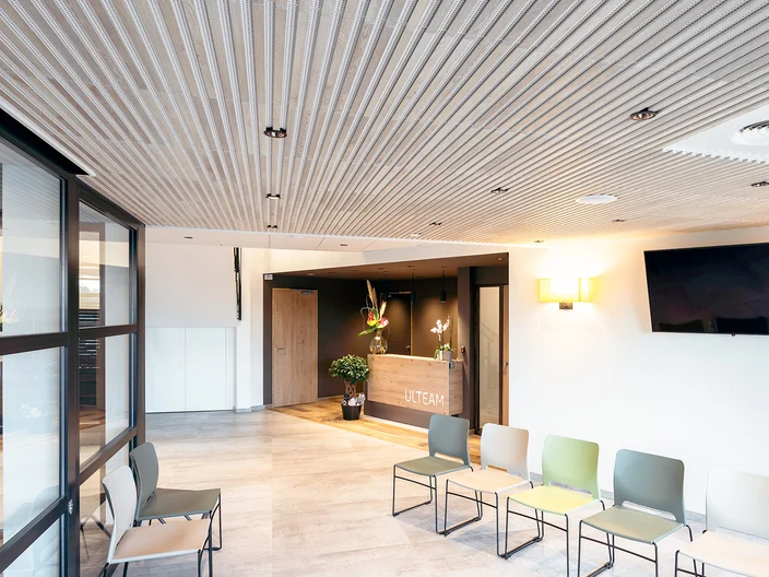 Rold12 acoustic ceiling tiles in clinic