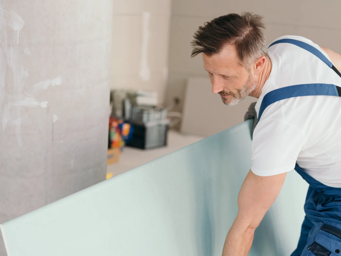 Working with drywall sheets